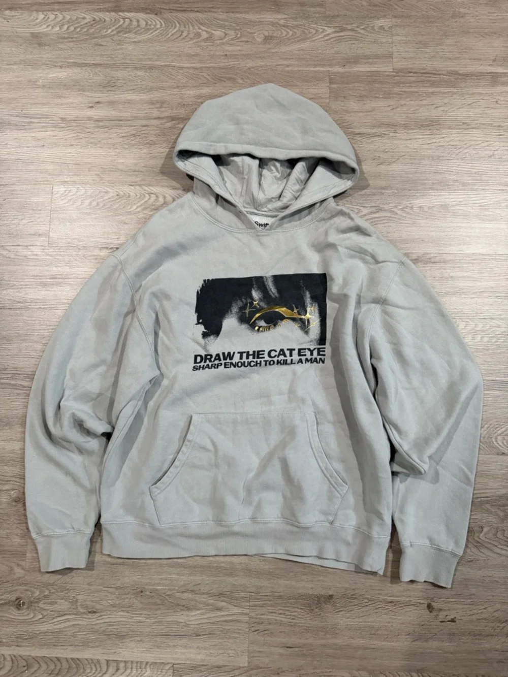 Taylor Swift Midnights Graphic Hooded Sweater in Light Gray